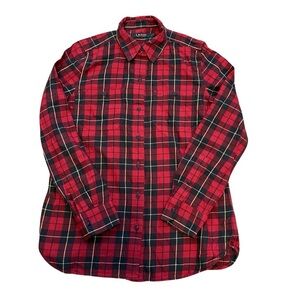 Lauren Ralph Lauren  buffalo plaid flannel long sleeve two pocket shirt. Size M
